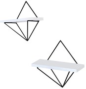 Sada 2× police DIA, biela/čierna