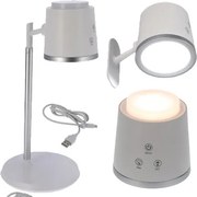JU Biela stolná LED lampa 4 v 1, 6 W