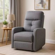 LuxuryForm DESIGN Televízne kreslo SEMIR s elektrickým polohovaním - šedé