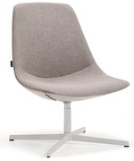 Kreslo LANGLEY, biela/šedohnedá