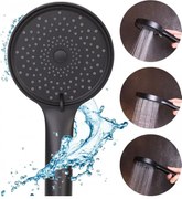 Erga Fanki, 3-funkčná ručná sprchová hlavica, čierna matná, ERG-YKA-BP.FANKI-BLK