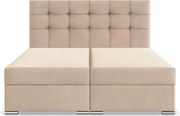 Manželská posteľ ELDA Velvet 140×200 cm béžová
