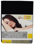 Prestieradlo froté s gumičkou 90x200 čierna 44