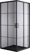 BPS-koupelny Štvorcový sprchový kút BL32B 90x90 čierny/transparent - bez vaničky