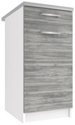 Kuchynská skrinka Belini spodná so zásuvkami 40 cm šedý antracit Glamour Wood s pracovnou doskou  TOR SDSZ1-40/1/WT/GW/0/E