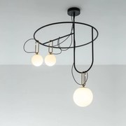 Artemide nh S4 Circulaire 1278010A, závesné svietidlo, mosadz/sklo, E27, 15W