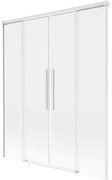 Mexen Rox, 2-krídlová posuvná vaňová zástena 140 x 150 cm, 8mm číre sklo, biely profil, 8C9-140-002-20-00
