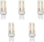 Sada 5 G9 LED žiaroviek číra 2W 370 lm 3000K