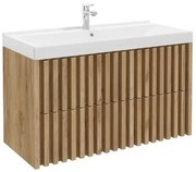 Kúpeľňová skrinka s umývadlom SAT Delano 100x56x46 cm dub mat DELANO100ZDUM, 1 ks