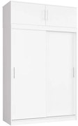 Skriňa s posuvnými dverami a nadstavcom 150 cm CLP mono biela