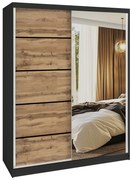 Šatníková skriňa SERENITY 133 cm dub wotan mat MBP SERENITY SZP6/0/B/DW/0/HIAL