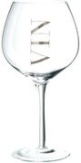 Poháre na víno so strieborným nápisom Vin Silver - Ø 10*22 cm