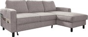 XXXLutz ROHOVÁ SEDAČKA, textil, sivobiela MID.YOU - Sedačky - 001454003206
