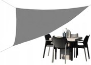 Tieniaca plachta na balkón - trojuholník - 3m - sivá (180g/m2)