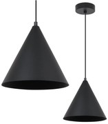 Závesné svietidlo Soho, 1x čierne kovové tienidlo, (fi 25cm)