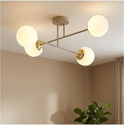 Brilagi - Prisadený luster MILO ECRU 4xE27/60W/230V béžová/zlatá
