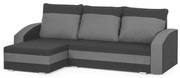 Rohová sedacia súprava s funkciou spania JAN Tmavošedá/svetlošedá