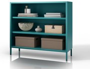 Nízky policový regál LUCA, 1000 x 900 x 350 mm, Modern: morská farba