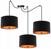 Závesné svietidlo Shade Spider, 3x textilné tienidlo (mix 6 farieb), (výber z 2 farieb konštrukcie), g