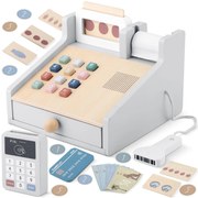 Detská drevená pokladňa NK-863, biela | Nukido