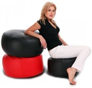 INTERMEDIC SK - Sedací vak 58x28 cm z ekokože | podnožka, sedenie, 135l, 1 ks Farba: E06 - Červená (ekokoža)