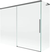 Mexen Rox, L 2-krídlová posuvná vaňová zástena 190 + 80 x 150 cm, 8mm číre sklo, grafitový profil, 8C9L-190-080-95-00