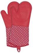 Sada 2 červených silikónových chňapiek Wenko Oven Red