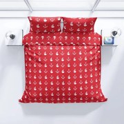 ECOMATRACE Bavlnené posteľné obliečky Červená kotva