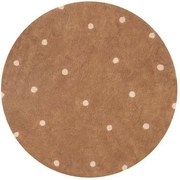 Lorena Canals, Kusový koberec Dot Chestnut kruh, 140x140, hnedá, detská izba