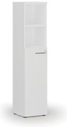 Kombinovaná kancelárska skriňa PRIMO WHITE, dvere na 3 poschodia, 400 x 420 x 1781 mm, biela