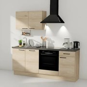 Kuchynská linka Naturel 195x60x91 cm dub San Remo ľavá