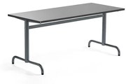 Stôl PLURAL, 1600x700x720 mm, linoleum - tmavošedá, antracit