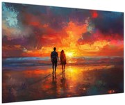 Obraz - Prechádzka na pláži (90x60 cm)