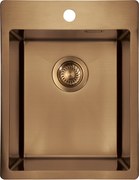 Deante Olfato, 1-komorový nerezový drez 390x505x200 mm, brúsený bronz, DEA-ZPO_C10E