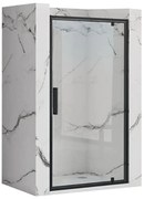 Rea Rapid Swing, 1-krídlové sprchové dvere 70 x 195 cm, 6mm číre sklo, čierny profil, REA-K6407