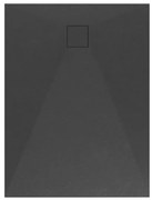 Erga Oldaf, SMC obdĺžniková sprchová vanička 150 x 90 cm, čierna matná, ERG-GMA-OL-90150BK