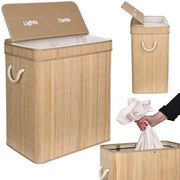 Kôš na bielizeň 2 priehradkový SOREN bambusový