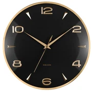 Dizajnové nástenné hodiny Karlsson 6017BK čierne,priemer 40 cm