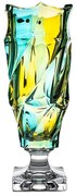 KRIŠTÁĽOVÁ VÁZA BOHEMIA FLAMENCO LEMON 380MM