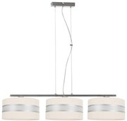 Závesné svietidlo Elegance, 3x textilné tienidlo (mix 4 farieb)