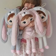 Bábika králik ružový s menom Kajka