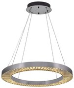 LED luster na lane JESI LED/85W/230V 3000K priemer 80 cm strieborný