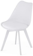 Jedálenská stolička MARK - biela (biele nohy)