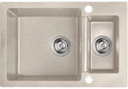 Laveo Celia, 1,5-komorový granitový drez 650x440x195 mm, béžová, LAV-SBC_430T