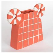 Keramická váza 30,6x22,5 cm oranžová