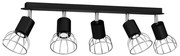 Bodové svietidlo DANTE 5xGU10/25W/230V čierna/lesklý chróm