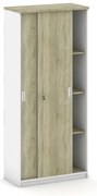 Zasúvacia skriňa MIRELLI, 800 x 400 x 1800 mm, biela/dub sonoma