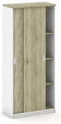 Zasúvacia skriňa MIRELLI, 800 x 400 x 1800 mm, biela/dub sonoma