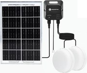 Aigostar - LED solárne svietidlo 2xLED/35W/12V 6000 mAh 6500K priemer 16,8 cm