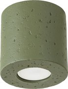 Stropné svietidlo Orbis, 1x olivovo zelené betónové tienidlo